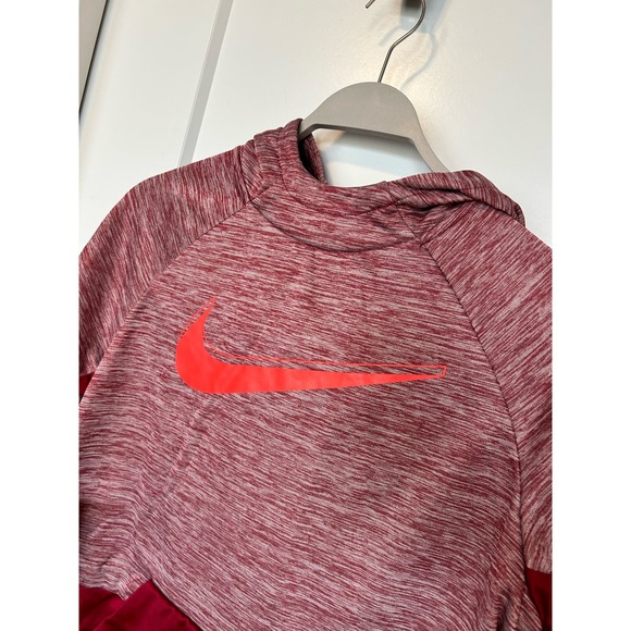Nike Youth Dri Fit Loose Fit Therma Training Hoodie Sweatshirt Pockets Red XL - Picture 9 of 14